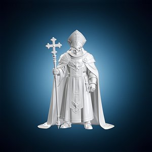 3D Imposing Warrior Priest 3D Print Model