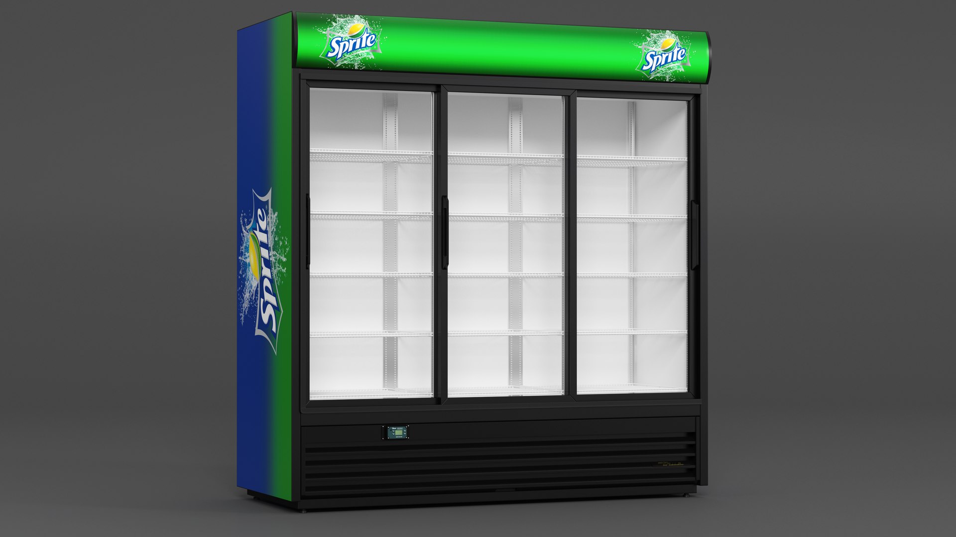 3 Door Upright Display Cooler Model TurboSquid 2152147