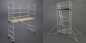 3D 2 scaffold towers