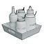 Set di vassoi per condimenti in ceramica