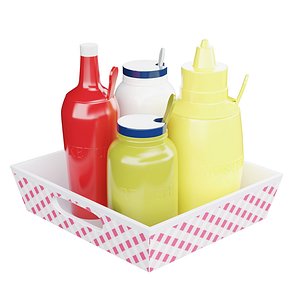 Ceramic Condiment Tray Set
