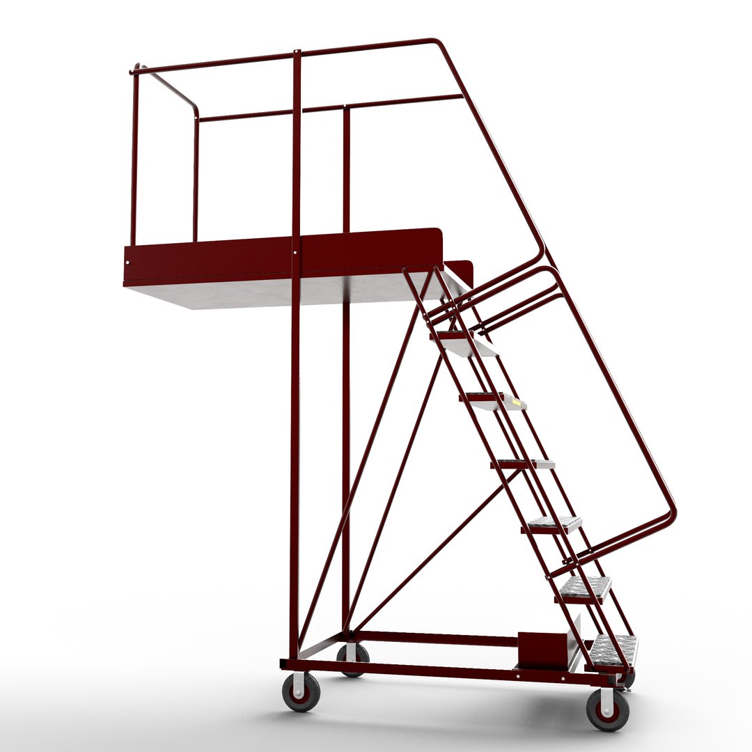 Red Industrial Workstand Platform 3D Model - TurboSquid 2242243
