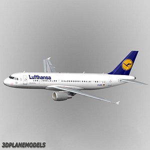 airbus a320 lufthansa a-320 3d model