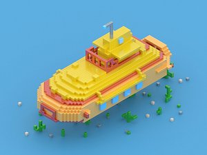 Yellow submarine pixelart