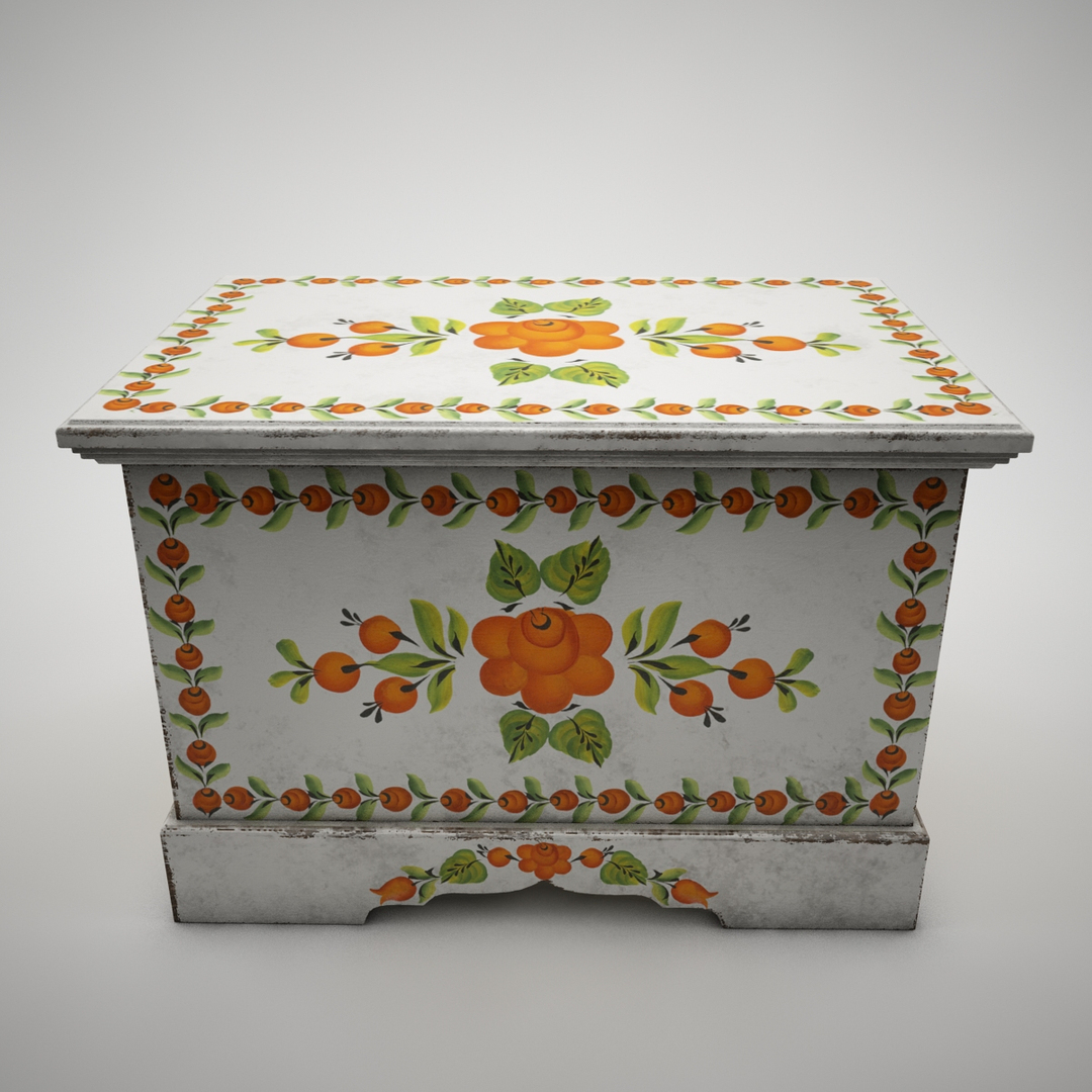 3d model painted box