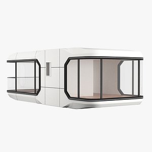 3D model Rectangular outdoor Cabin 3D model