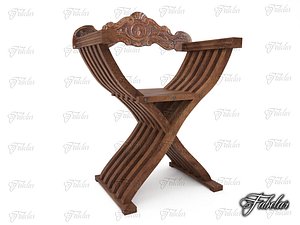 savonarola chair 3d 3ds