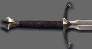 3D handed sword blade model