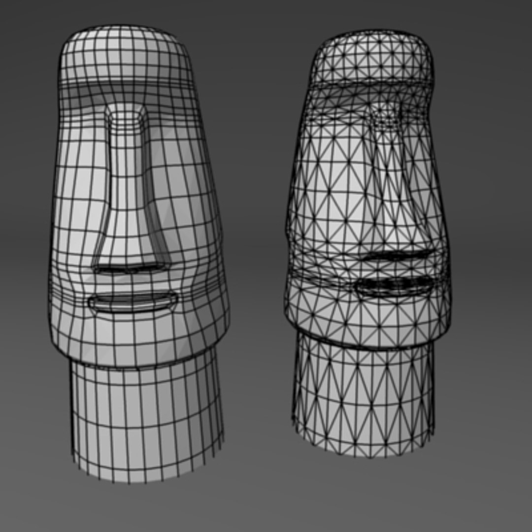 3ds max easter island statue