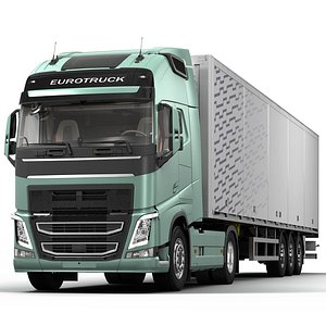 truck trailer eurotruck 3D model