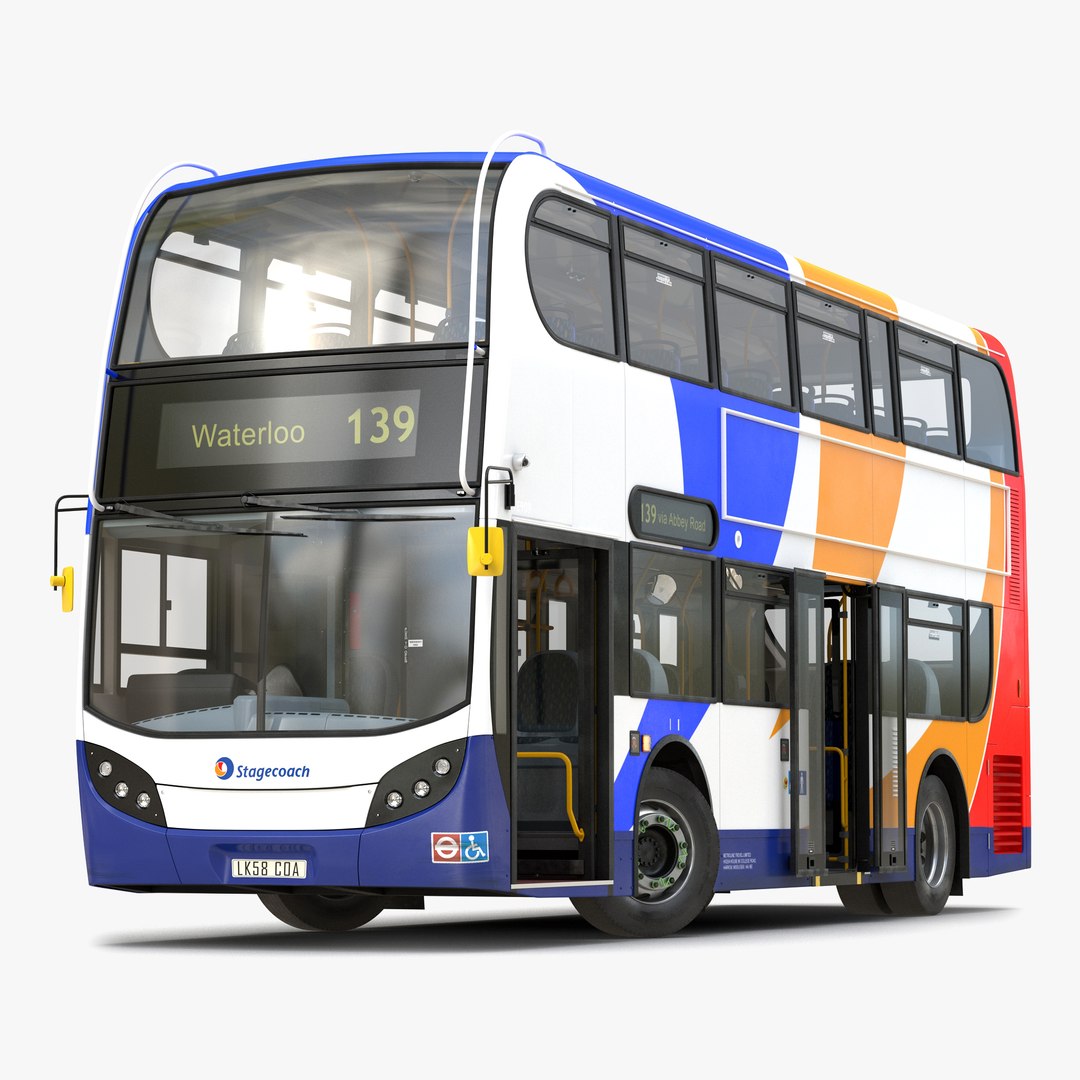 Bus Enviro400 Rigged 3D Model 3D model preview