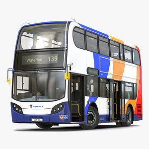 Bus Enviro400 Rigged 3D Model