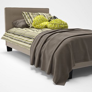 3d modern caitlin fabric twin model