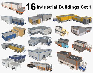 16 Industrial Buildings Set 1