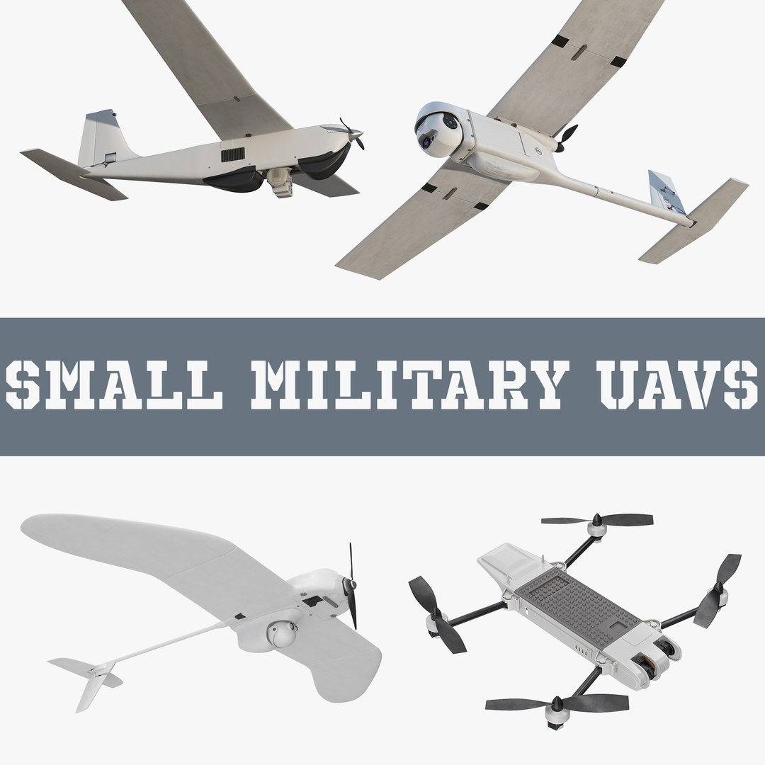 Small Military UAVs 3D Models Collection 3D model preview
