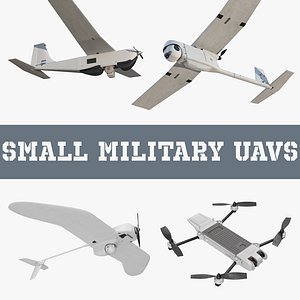 small military uavs aircraft 3D model