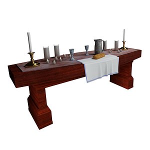 church communion table 3D