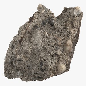 broken concrete piece 03 model