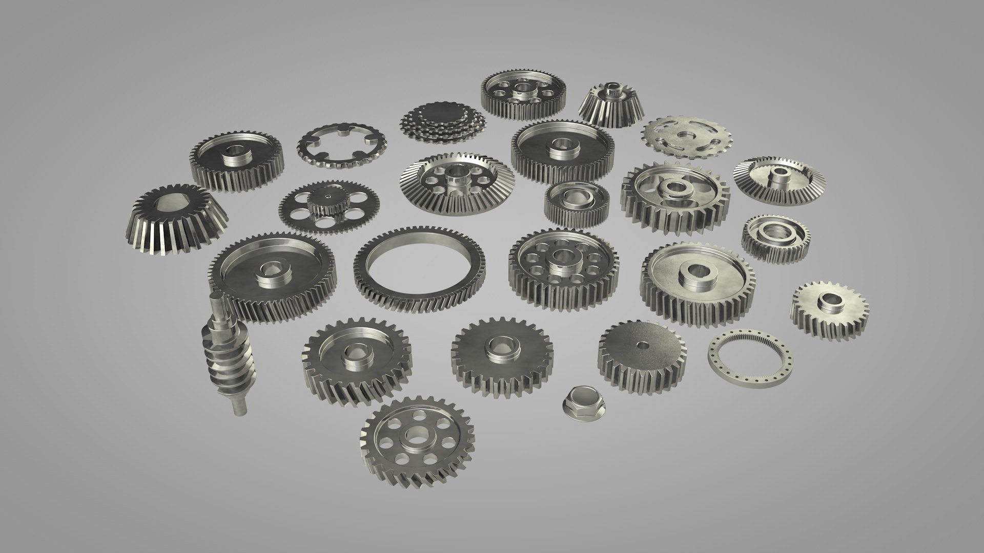 3D Model: 9 Gears Set ~ Buy Now #91484081