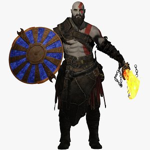 SET-Action Figure Kratos-Thor e Atreus - God Of War - 3D CREATIONS OFICIAL