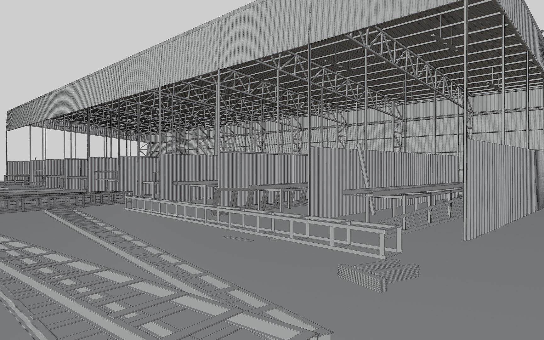 Mini Warehouse And Factory Building 3D - TurboSquid 1924068
