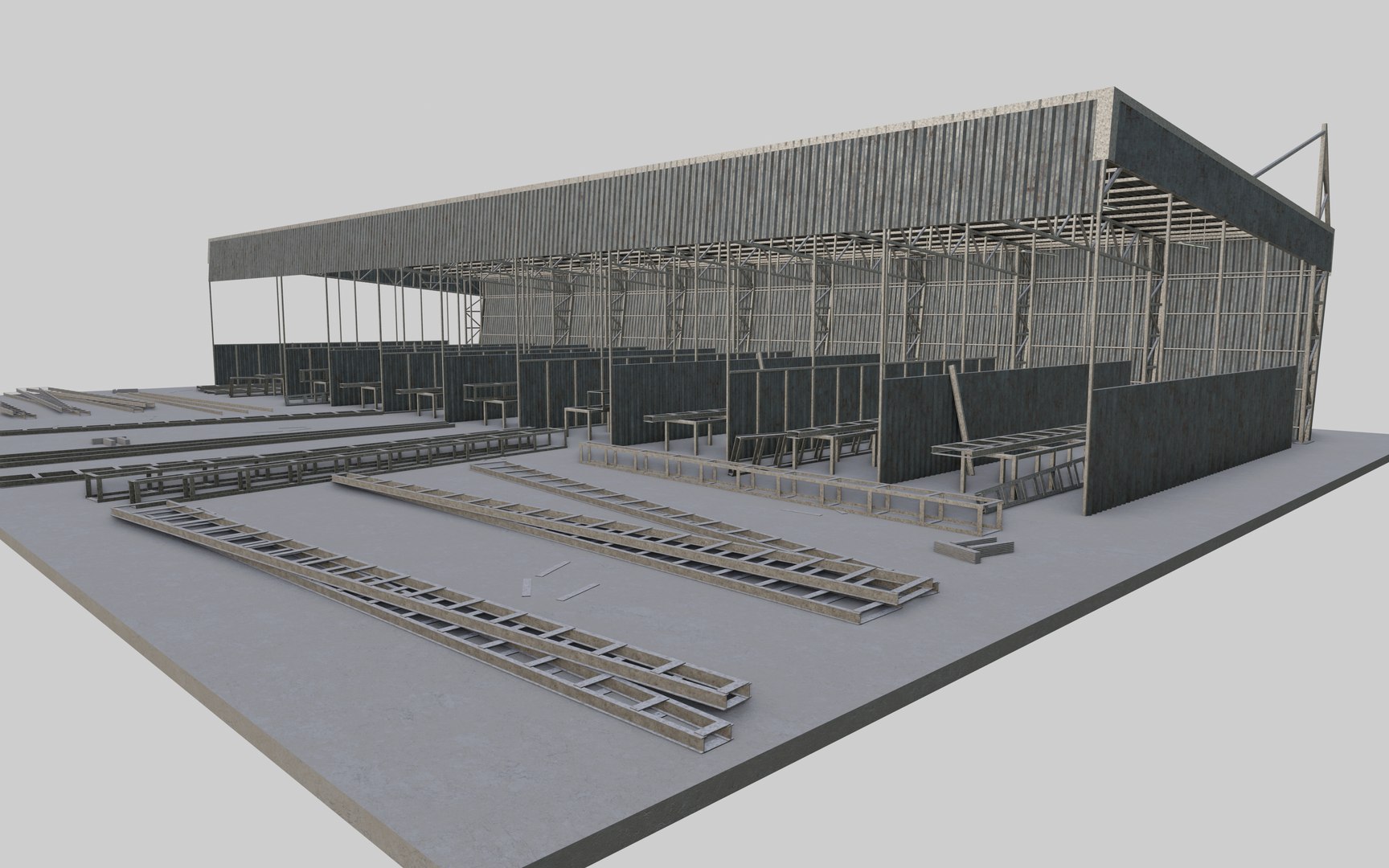 Mini Warehouse And Factory Building 3D - TurboSquid 1924068