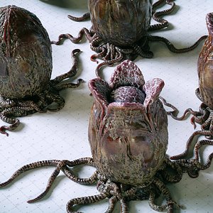 Alien Eggs 4 Variants plus Nests and Tendrils - 3D Asset Kit PBR