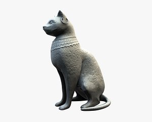 egyptian cat statue 3D model