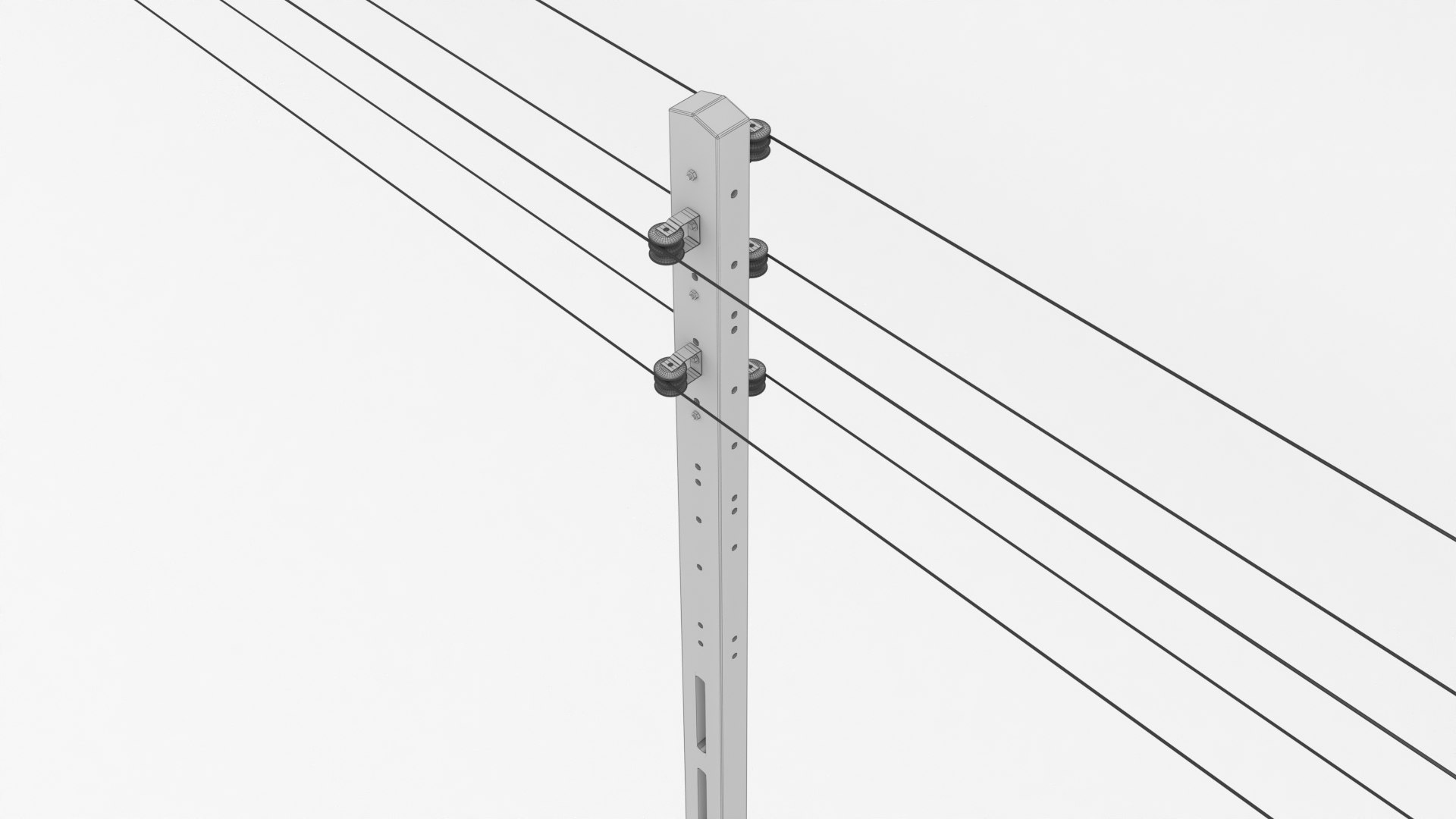 Distribution Electric Pole Utility Low Voltage Model - TurboSquid 2110282
