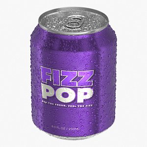 Standard Soda Can With Droplets 250ml V2