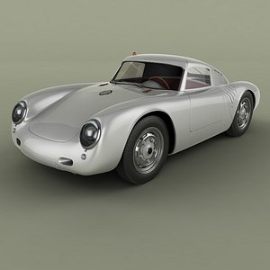 1956 porsche 550 coupe 3D model