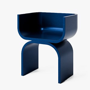 Modern Blue Accent Chair 3D model