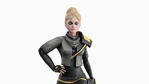 Sci Fi Warrior Woman Character
