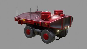 3D Sci-Fi Rover - Low Poly - Game Ready - PBR model