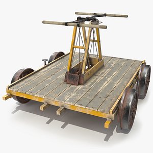 3D kalamazoo railway handcar car
