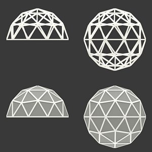 geodesic dome icosphere 3D