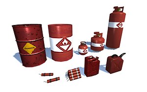 3D explosive barrel cylinder