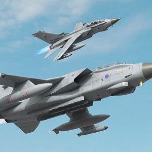 RAF Tornado GR4 Fighter Bomber Rigged 3D model