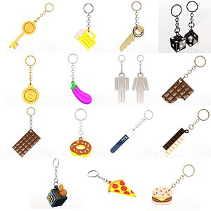 Keychain 3D Printable Collection 01 3D