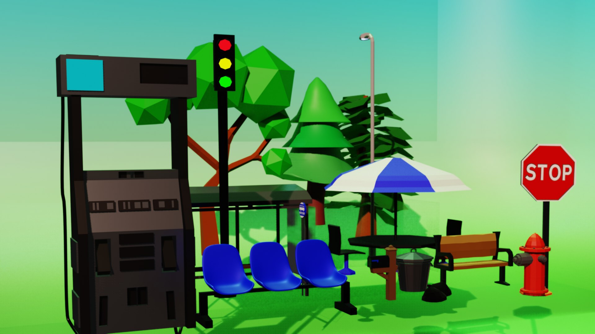 3D Low Poly City Pack - Stylized Urban Assets Model - TurboSquid 2557990