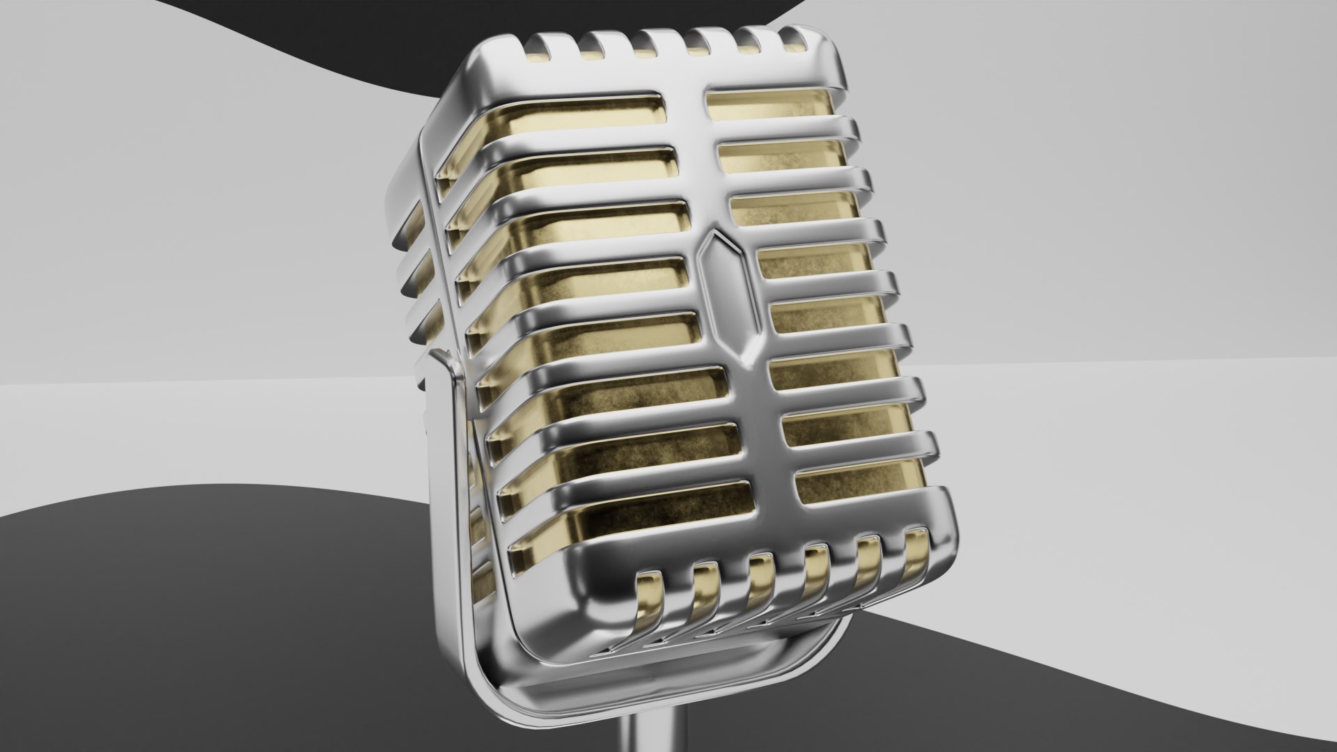 Retro Microphone model - TurboSquid 2155167