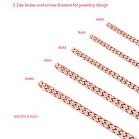 5 Size Snake oval unisex Bracelet for jewellery desig