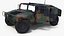 Military Off Road Utility Vehicle Humvee Rigged for Cinema 4D