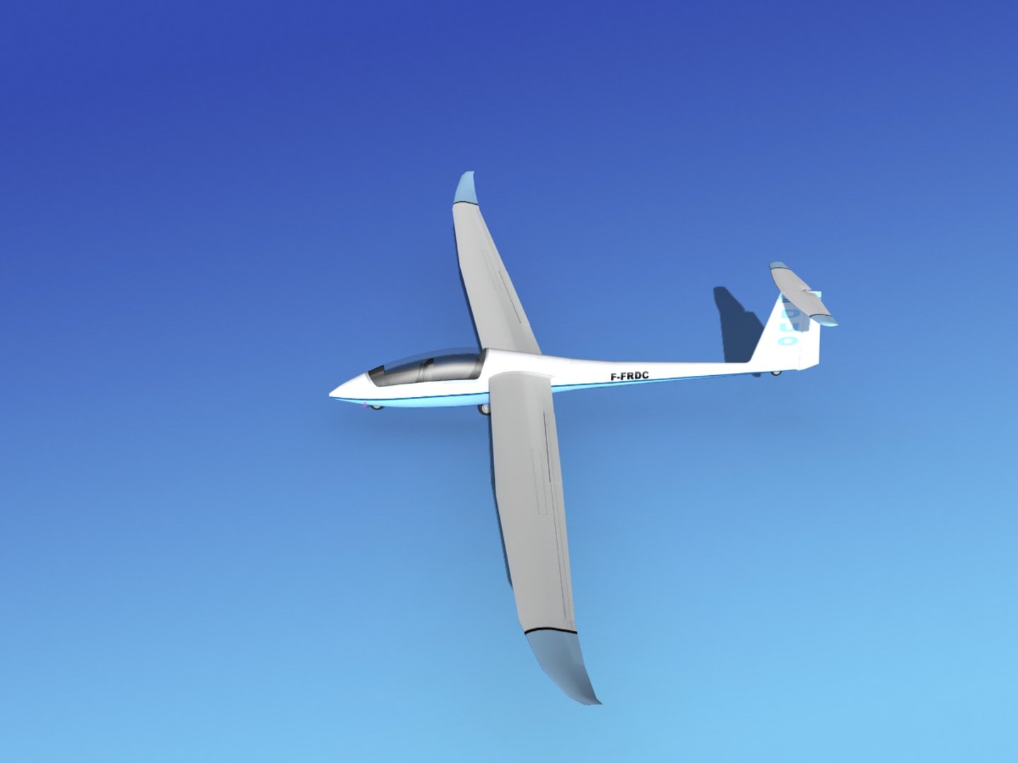 Discus Duo Sailplane Plane 3d Max