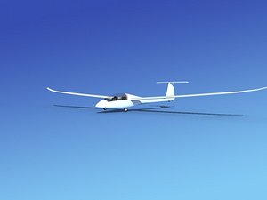 discus duo sailplane plane 3d max