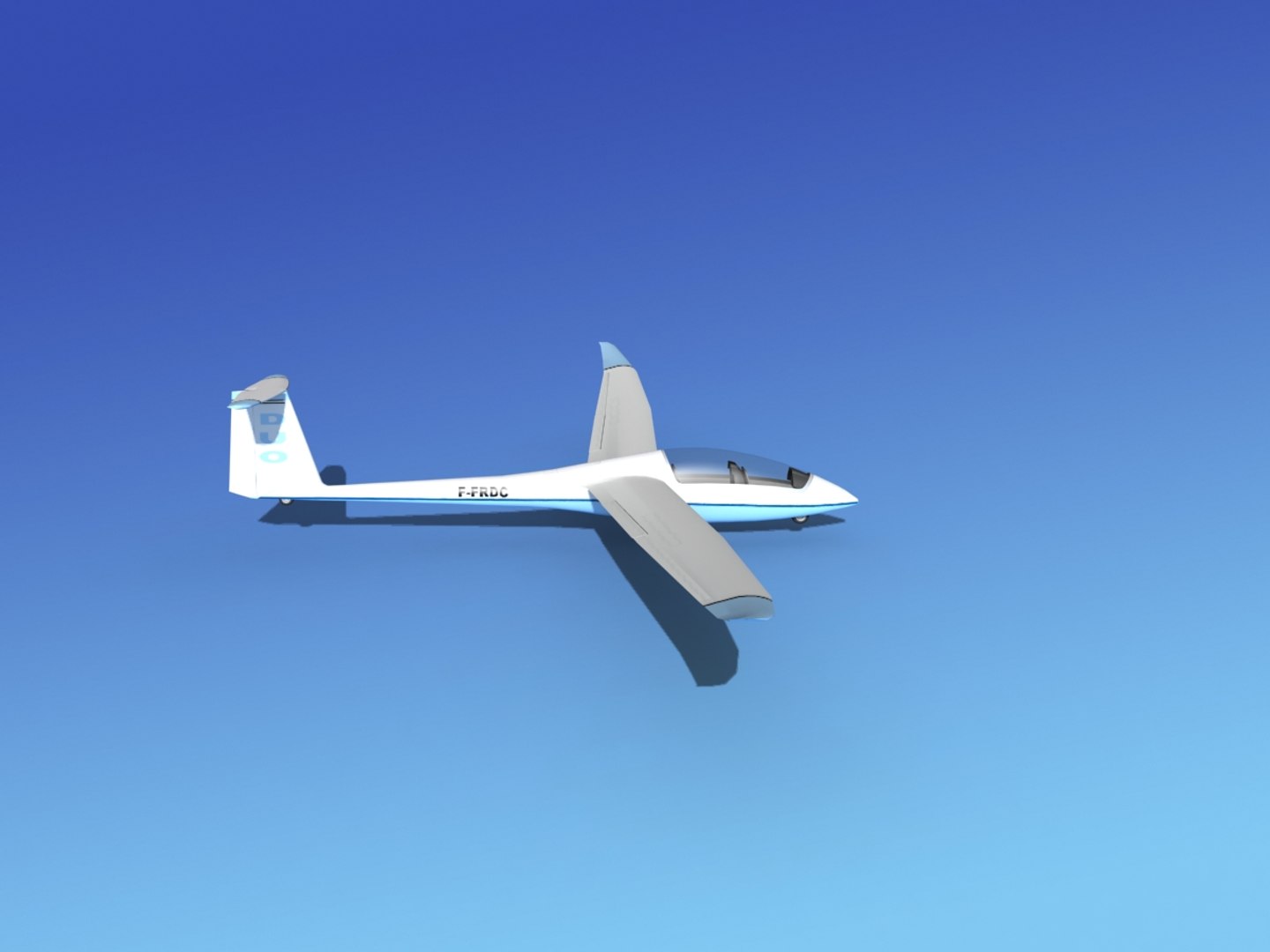 Discus Duo Sailplane Plane 3d Max