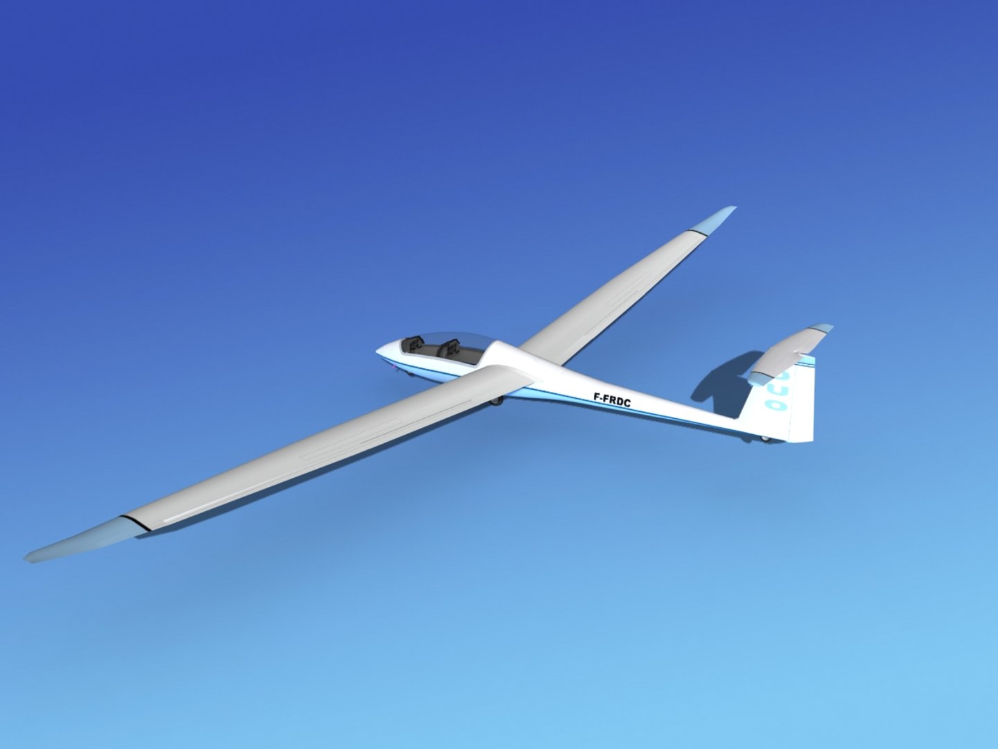 Discus Duo Sailplane Plane 3d Max