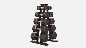 Dumbbell Rack 3D Models for Download