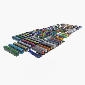 mega collection auto low poly