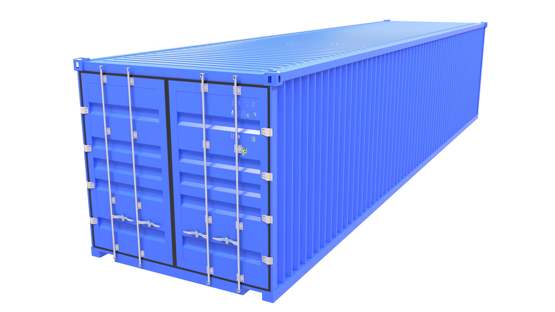 Cargo Container - Blue Model - Turbosquid 1908299